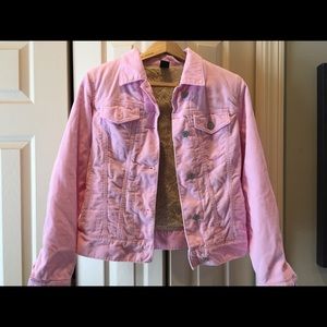 Gap Pink Corduroy Jean Jacket